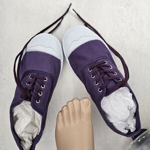 Charles Albert Sneakers Women's 9M Purple Canvas Tennis Lace up